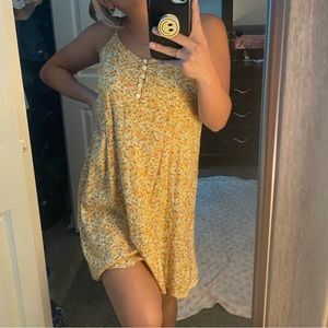 A floral yellow dress